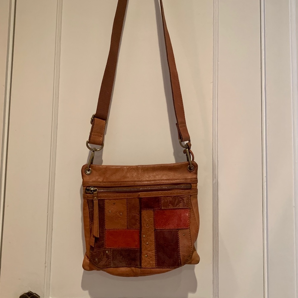 Patchwork Leather Fossil shoulder bag